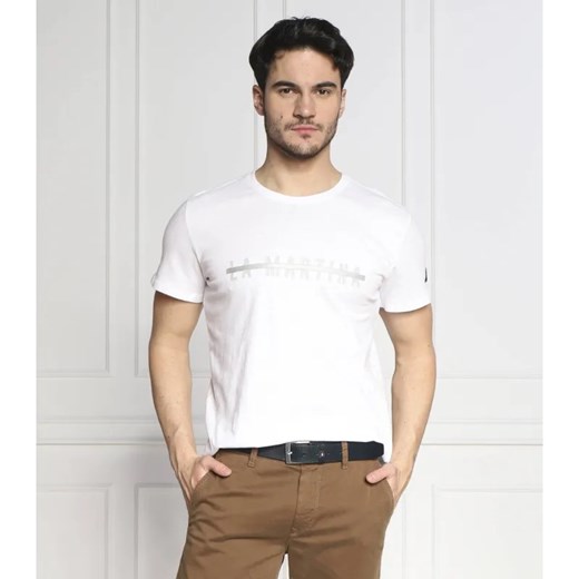 La Martina T-shirt | Regular Fit | z dodatkiem lnu ze sklepu Gomez Fashion Store w kategorii T-shirty męskie - zdjęcie 184357931
