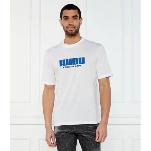 Hugo Blue T-shirt Newromi | Regular Fit ze sklepu Gomez Fashion Store w kategorii T-shirty męskie - zdjęcie 184358004