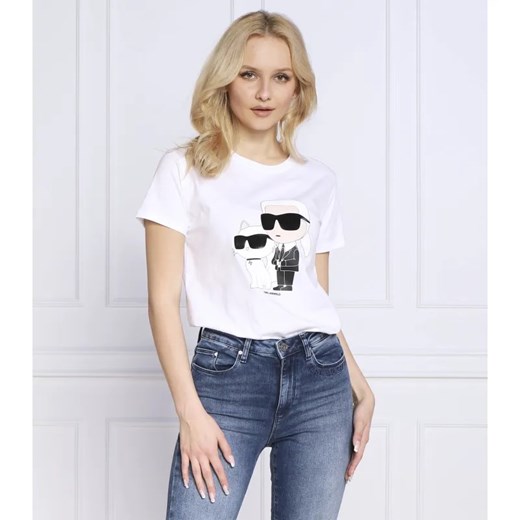 Karl Lagerfeld T-shirt ikonik 2.0 | Regular Fit ze sklepu Gomez Fashion Store w kategorii Bluzki damskie - zdjęcie 184358083