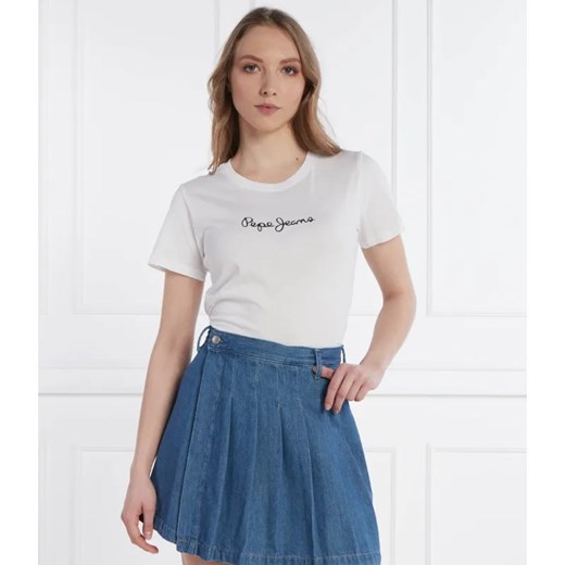 Pepe Jeans London T-shirt LORETTE | Regular Fit ze sklepu Gomez Fashion Store w kategorii Bluzki damskie - zdjęcie 184358163