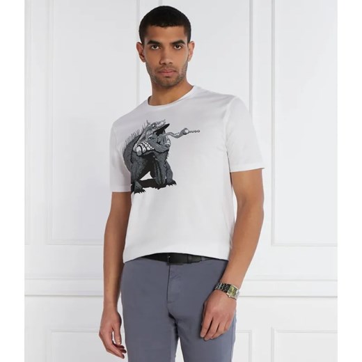 HUGO T-shirt Dibeach | Regular Fit ze sklepu Gomez Fashion Store w kategorii T-shirty męskie - zdjęcie 184358192