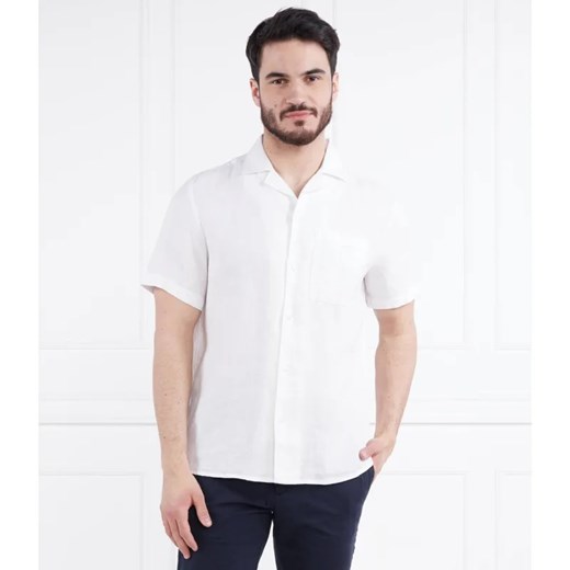 HUGO Lniana koszula Ellino 10248298 01 | Straight fit ze sklepu Gomez Fashion Store w kategorii Koszule męskie - zdjęcie 184358240