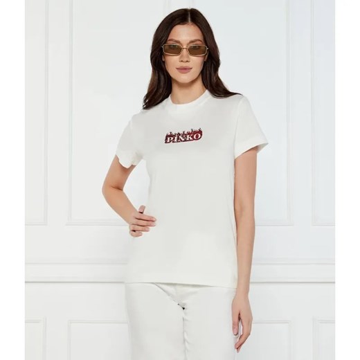 Pinko T-shirt TRAPANI | Regular Fit ze sklepu Gomez Fashion Store w kategorii Bluzki damskie - zdjęcie 184358370