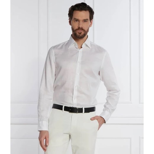 BOSS BLACK Lniana koszula C-HAL-kent-C3-223 | Casual fit ze sklepu Gomez Fashion Store w kategorii Koszule męskie - zdjęcie 184358421