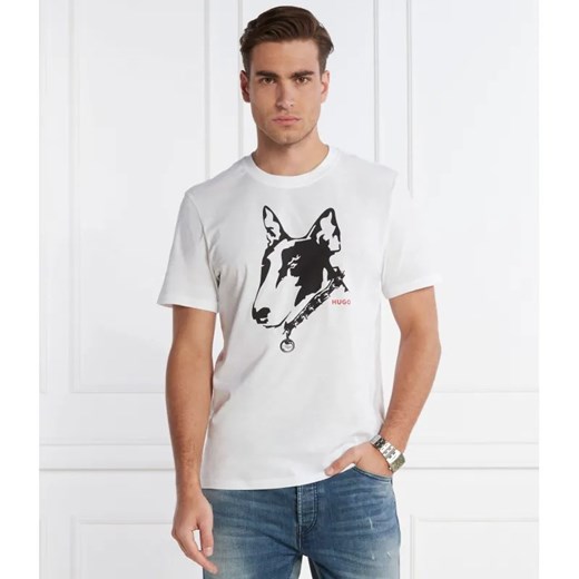 HUGO T-shirt Dammock | Regular Fit ze sklepu Gomez Fashion Store w kategorii T-shirty męskie - zdjęcie 184358442