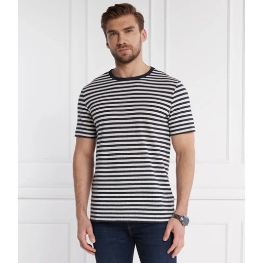 BOSS BLACK T-shirt Tiburt | Regular Fit | z dodatkiem lnu ze sklepu Gomez Fashion Store w kategorii T-shirty męskie - zdjęcie 184358470