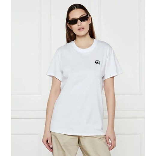 Karl Lagerfeld T-shirt IKON PATCH | Relaxed fit ze sklepu Gomez Fashion Store w kategorii Bluzki damskie - zdjęcie 184358560