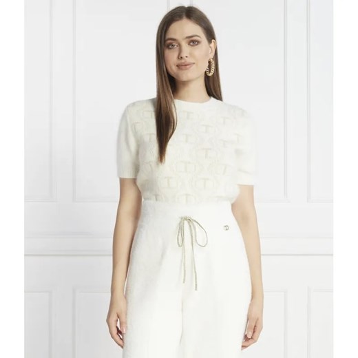 TWINSET Bluzka | Regular Fit | z dodatkiem wełny ze sklepu Gomez Fashion Store w kategorii Bluzki damskie - zdjęcie 184358614