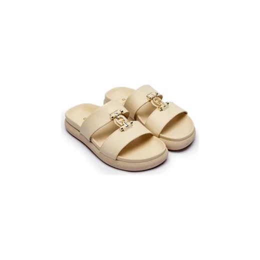 Klapki damskie Aigner skórzane bez zapięcia 