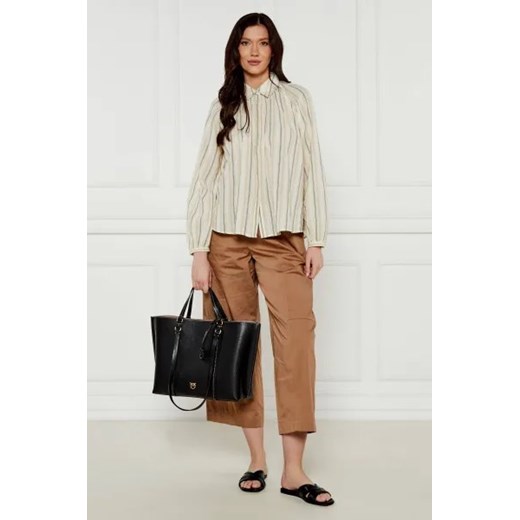 Pinko Skórzana shopperka CARRIE Pinko One Size wyprzedaż Gomez Fashion Store