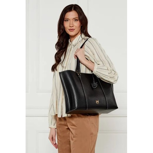 Pinko Skórzana shopperka CARRIE Pinko One Size wyprzedaż Gomez Fashion Store