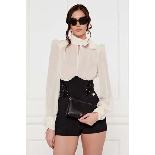 Pinko Skórzana kopertówka FLAT HORIZONTAL MINI Pinko OS okazja Gomez Fashion Store