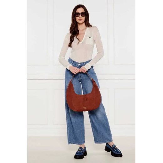 Pinko Skórzane hobo Pinko OS okazyjna cena Gomez Fashion Store