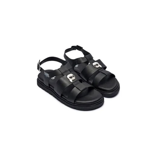 Karl Lagerfeld Kids Skórzane sandały Iconik 38 okazyjna cena Gomez Fashion Store