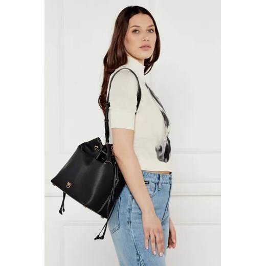 Pinko Skórzany worek SECCHIELLO CLASSIC Pinko One Size okazja Gomez Fashion Store