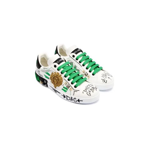 Dolce & Gabbana Skórzane sneakersy Dolce & Gabbana 46 okazja Gomez Fashion Store