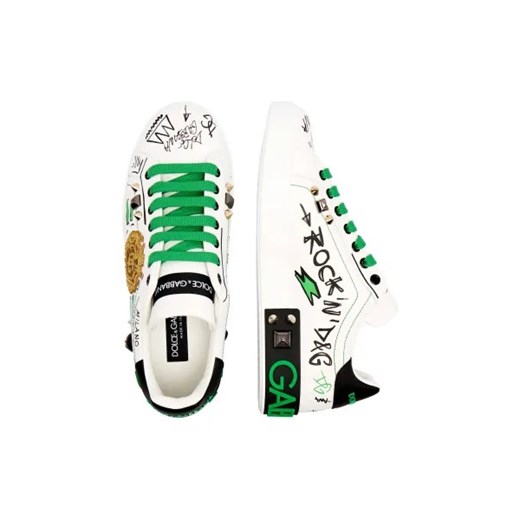 Dolce & Gabbana Skórzane sneakersy Dolce & Gabbana 46 promocyjna cena Gomez Fashion Store