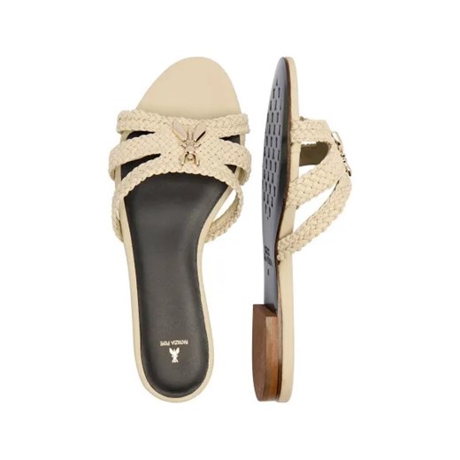 Patrizia Pepe Skórzane klapki Patrizia Pepe 39 okazyjna cena Gomez Fashion Store