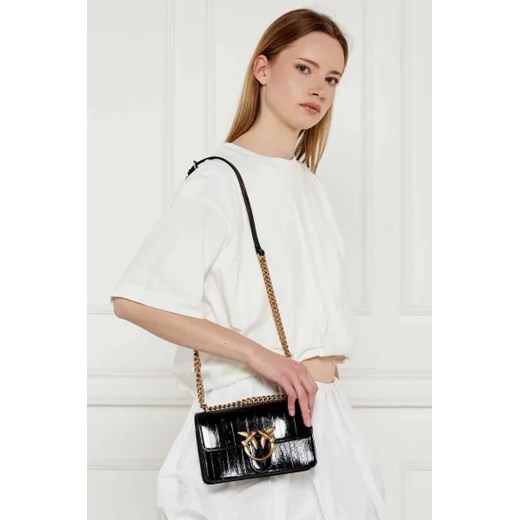 Pinko Skórzana torebka na ramię LOVE ONE MINI DC Pinko OS okazja Gomez Fashion Store