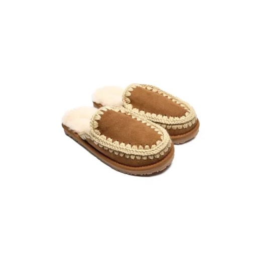 MOU Skórzane obuwie domowe FULL ESKIMO STITCH | z dodatkiem wełny Mou 38 wyprzedaż Gomez Fashion Store
