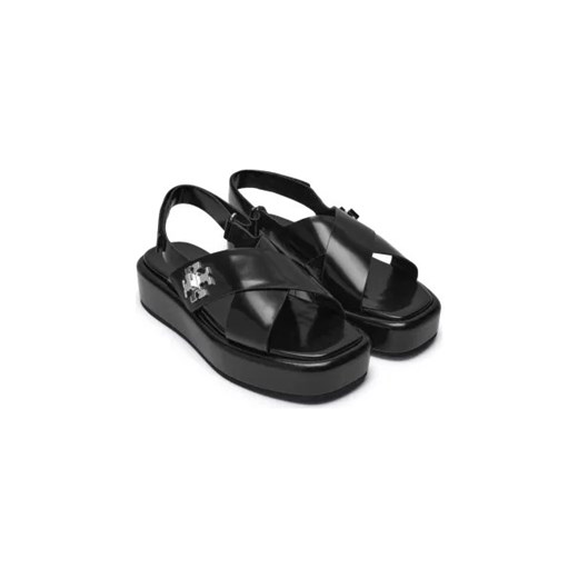 TORY BURCH Skórzane sandały T LOCK Tory Burch 37 okazja Gomez Fashion Store