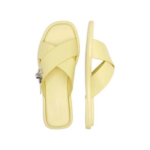 TORY BURCH Skórzane klapki T LOCK Tory Burch 38 wyprzedaż Gomez Fashion Store