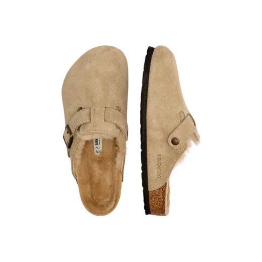 Birkenstock Skórzane mule Boston Shearling LEVE | z dodatkiem wełny 42 Gomez Fashion Store