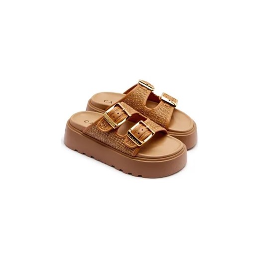 Casadei Klapki ARUBA BAMBU | z dodatkiem skóry Casadei 40 Gomez Fashion Store wyprzedaż
