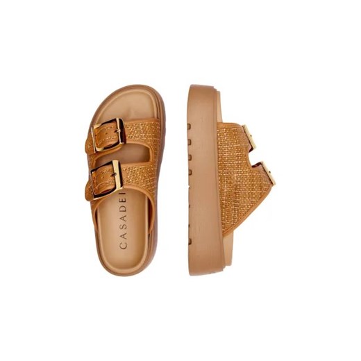 Casadei Klapki ARUBA BAMBU | z dodatkiem skóry Casadei 40 okazyjna cena Gomez Fashion Store