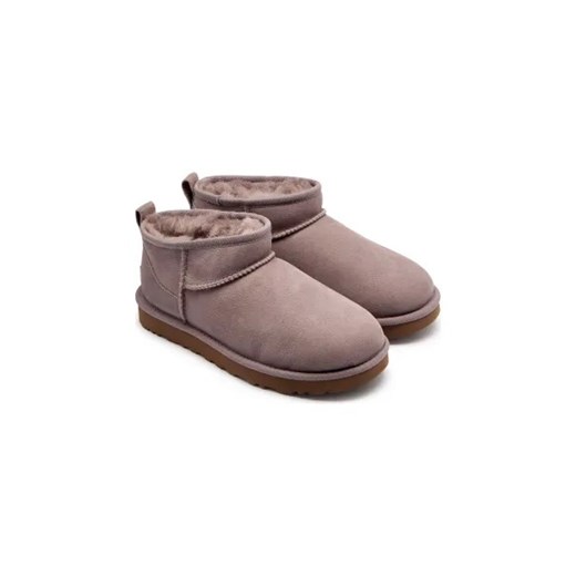 UGG Skórzane śniegowce CLASSIC ultra mini | z dodatkiem wełny 40 wyprzedaż Gomez Fashion Store