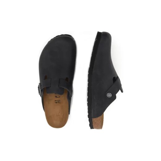 Klapki męskie BIRKENSTOCK ze skóry bez zapięcia 