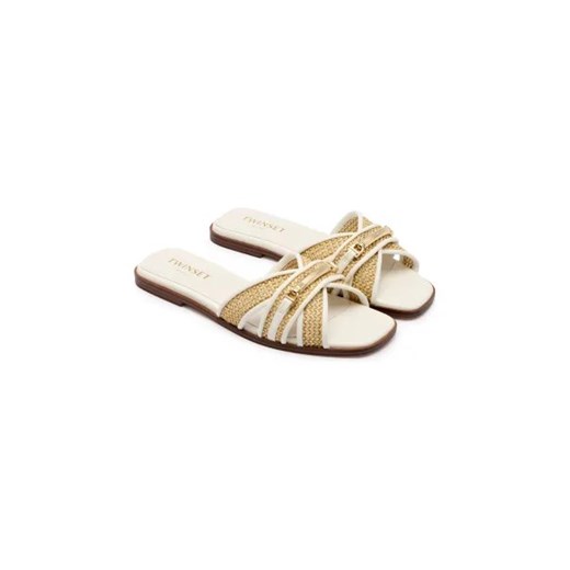TWINSET Klapki | z dodatkiem skóry Twinset 39 Gomez Fashion Store wyprzedaż