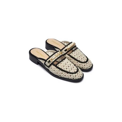 TWINSET Mule SABOT | z dodatkiem skóry Twinset 40 wyprzedaż Gomez Fashion Store