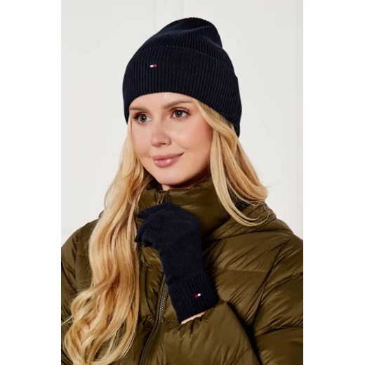 Tommy Hilfiger Czapka + rękawiczki | z dodatkiem kaszmiru Tommy Hilfiger One Size promocyjna cena Gomez Fashion Store