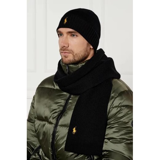 POLO RALPH LAUREN Wełniany szal + czapka Polo Ralph Lauren OS wyprzedaż Gomez Fashion Store