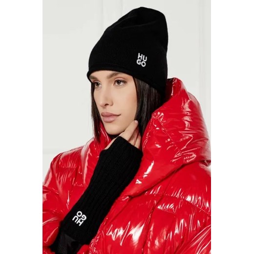 HUGO Czapka + rękawiczki Sylan | z dodatkiem wełny i kaszmiru One Size Gomez Fashion Store okazyjna cena