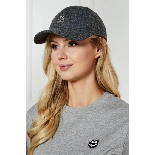 Karl Lagerfeld Wełniana bejsbolówka K/AUTOGRAPH Karl Lagerfeld One Size promocyjna cena Gomez Fashion Store