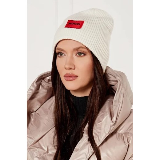 HUGO Wełniana czapka Saffa One Size okazyjna cena Gomez Fashion Store