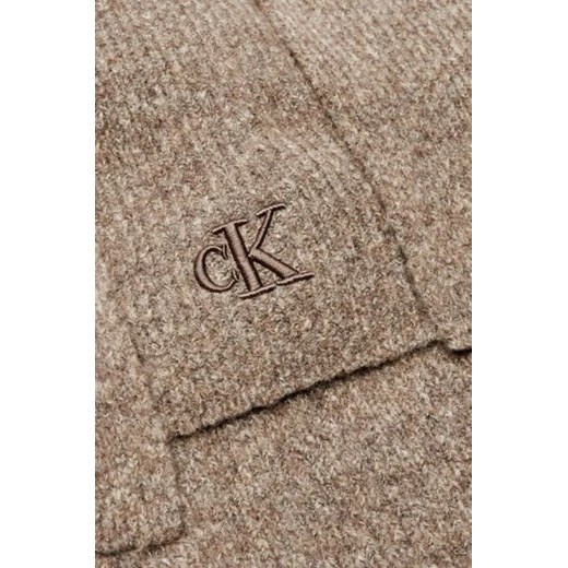 Calvin Klein Jeans Szal THICK EMBROIDERY | z dodatkiem wełny One Size wyprzedaż Gomez Fashion Store