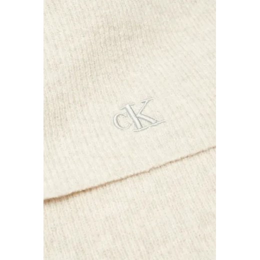 Calvin Klein Jeans Szal THICK EMBROIDERY | z dodatkiem wełny OS Gomez Fashion Store wyprzedaż