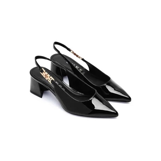 Guess Czółenka na słupku ZABELA | z dodatkiem skóry Guess 36 okazja Gomez Fashion Store