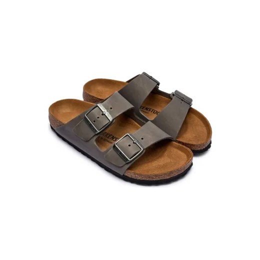 Klapki damskie BIRKENSTOCK ze skóry na lato 