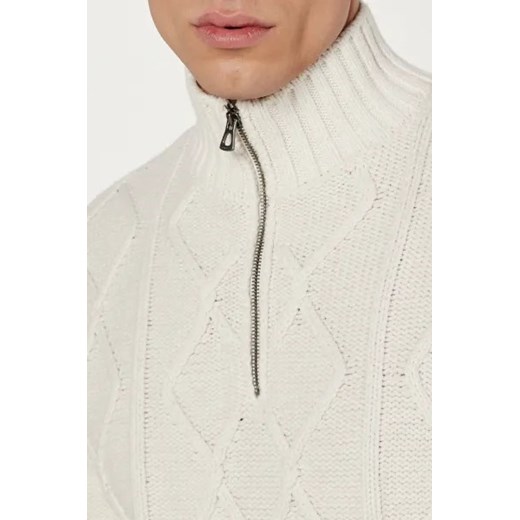 GUESS Sweter DIAMOND CABLE | Regular Fit | z dodatkiem wełny Guess S okazja Gomez Fashion Store