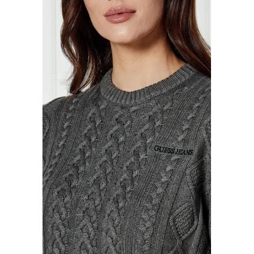 Guess Jeans Sweter | Regular Fit | z dodatkiem wełny L okazyjna cena Gomez Fashion Store