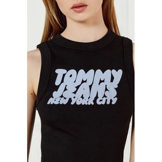 Sukienka Tommy Jeans letnia z bawełny 