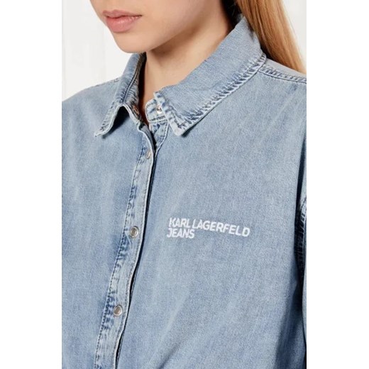 Karl Lagerfeld Jeans Jeansowa koszula | Cropped Fit M Gomez Fashion Store okazja
