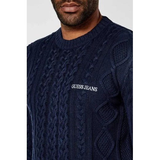 Guess Jeans Sweter | Regular Fit | z dodatkiem wełny S okazyjna cena Gomez Fashion Store
