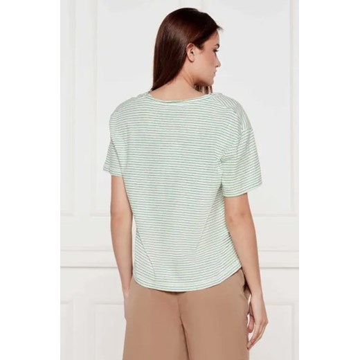 Tommy Hilfiger T-shirt | Loose fit | z dodatkiem lnu Tommy Hilfiger XS wyprzedaż Gomez Fashion Store