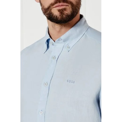 BOSS BLACK Lniana koszula H-LIAM-BD-E-C1-243 | Regular Fit XL Gomez Fashion Store wyprzedaż