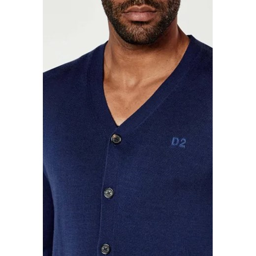 Dsquared2 Wełniany kardigan | Regular Fit Dsquared2 XL okazja Gomez Fashion Store